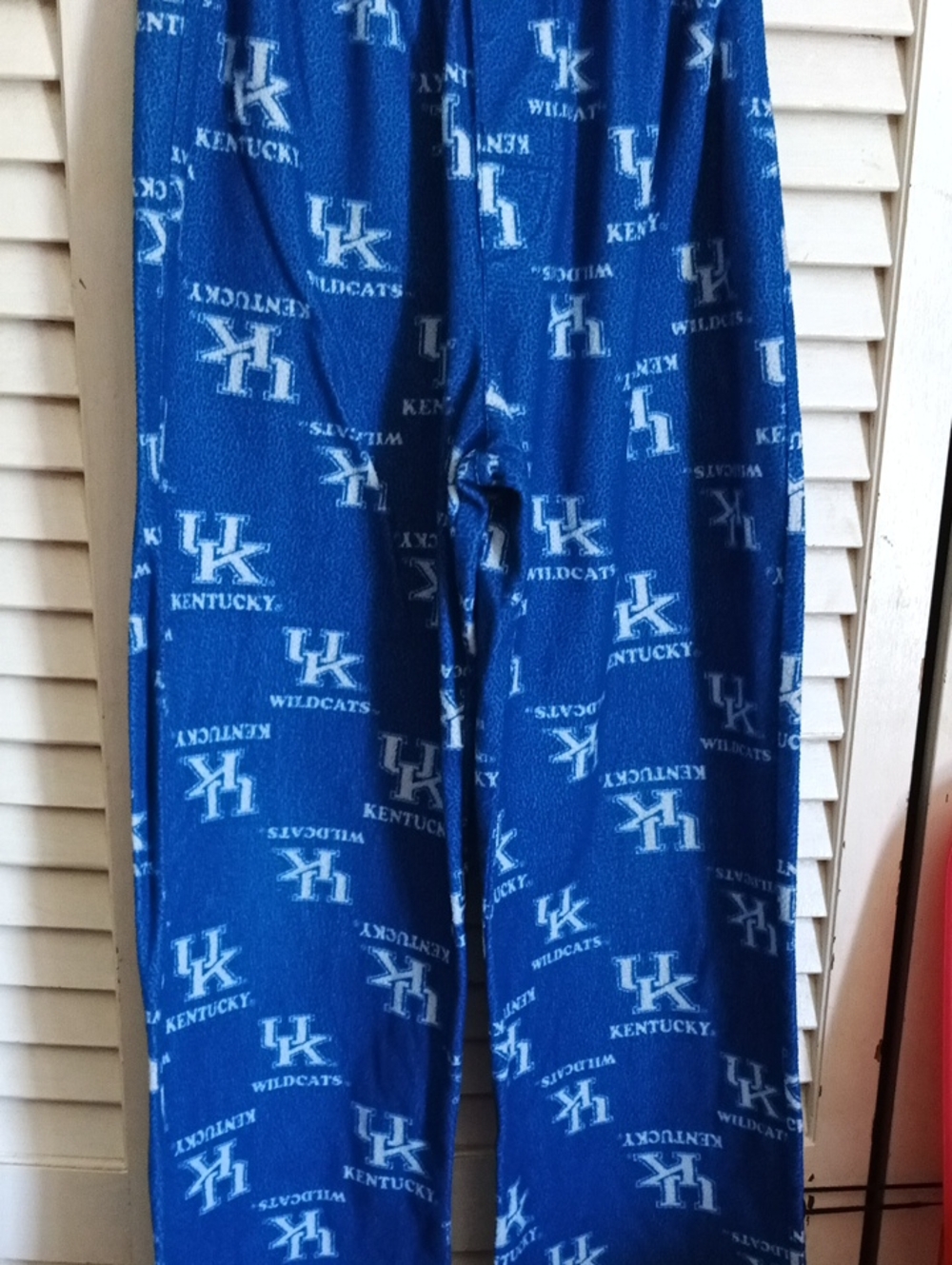 University of Kentucky Kids Blue Wildcats Fleece Pajama Pants - Team Logo Print